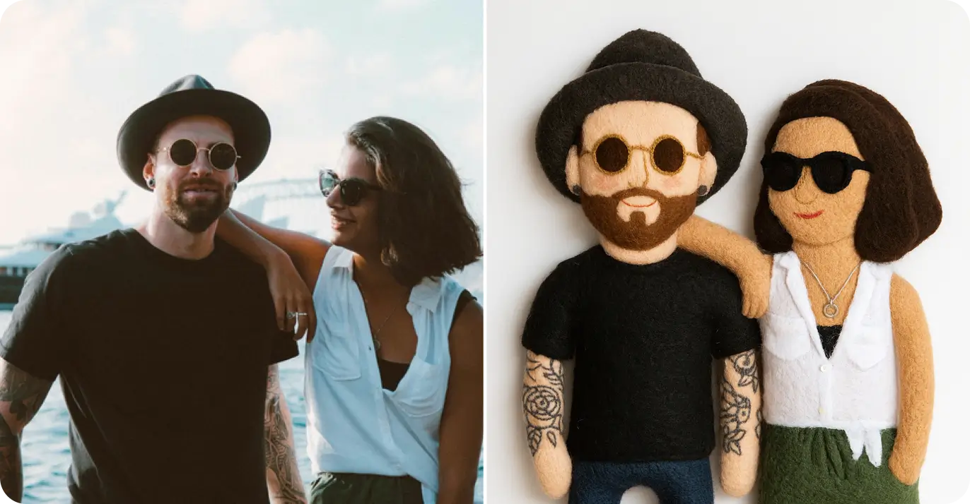 Before and after: Plush toy look